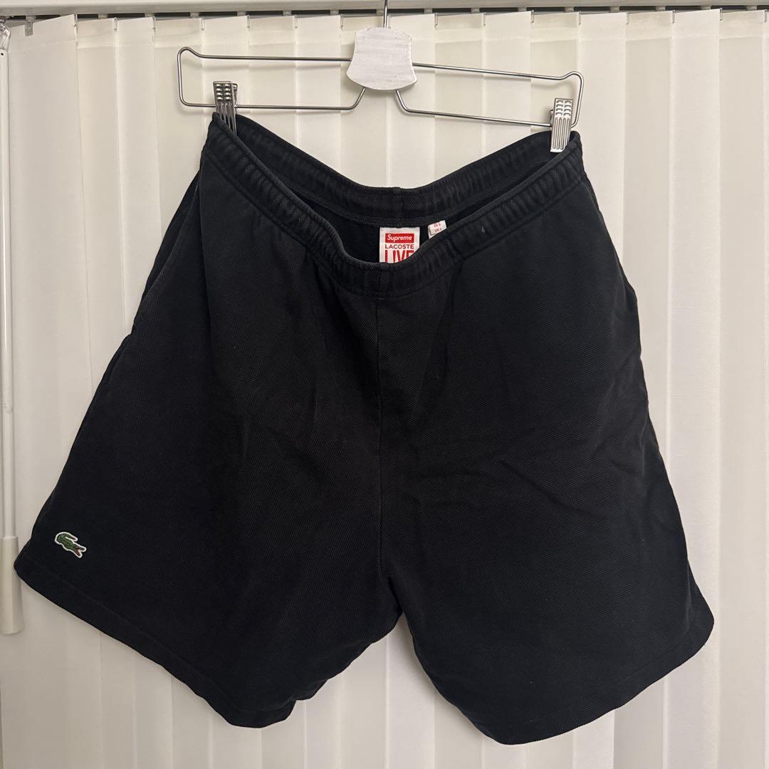 LACOSTE Supreme ブラック　ショートパンツ Lサイズ