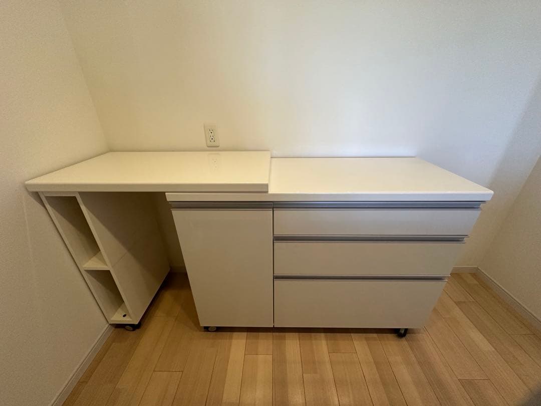 パモウナ　キッチンカウンター 120㎝　エクステンションテーブル付