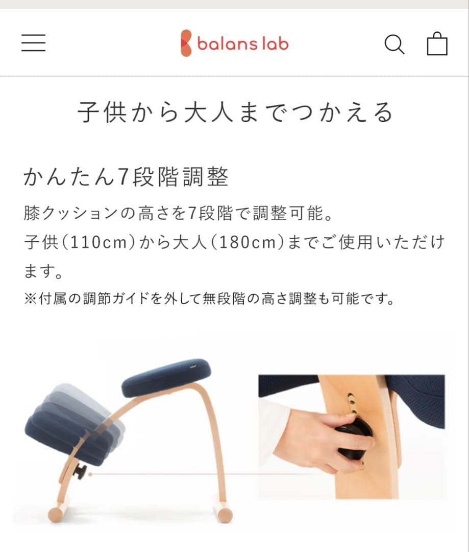 ★美品★ バランスチェア　イージー　ネイビー