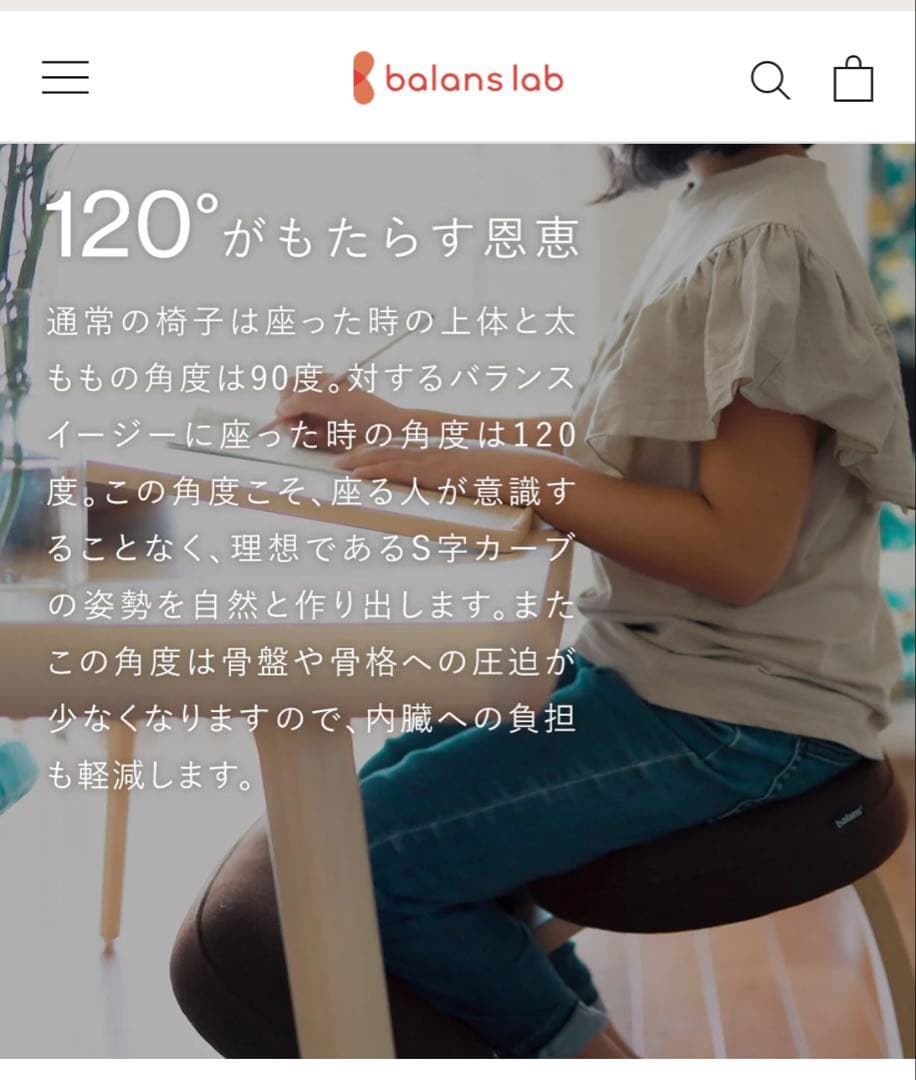 ★美品★ バランスチェア　イージー　ネイビー