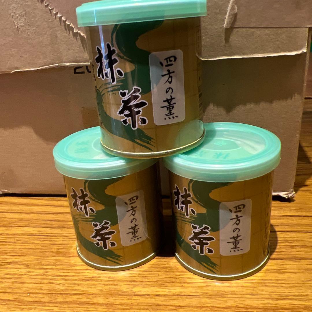 抹茶　山政小山園　四方の薫　30g　3缶セット　茶漉し付き