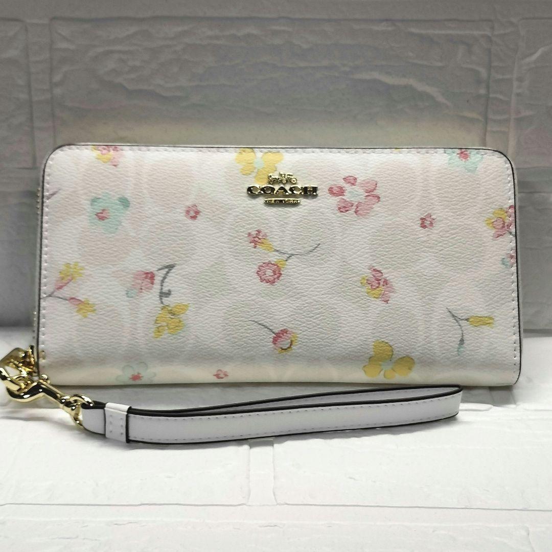COACH フラワーデザイン 長財布 ギフト プレゼント 誕生日 記念日