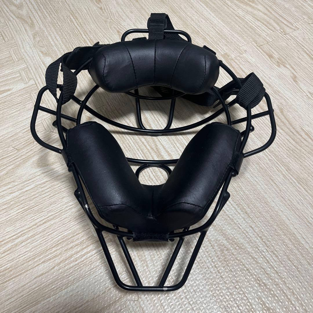 ミズノプロ　硬式用　チタンフレーム　マスク　審判　捕手用　ブラック