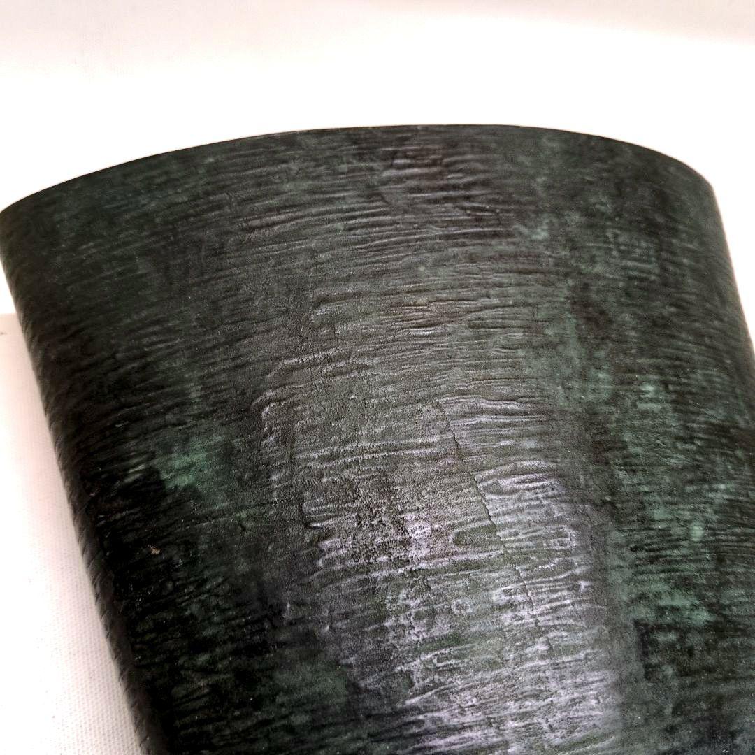 銅製花器　青銅色　池坊好み　池坊花器