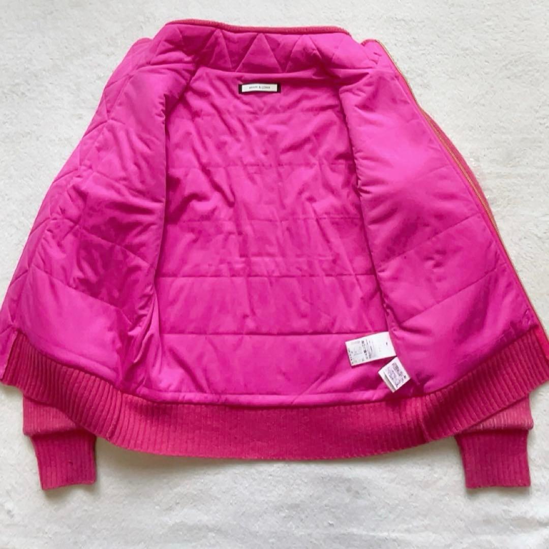 専用　マークアンドロナ　中綿　ニットジャケット　裏地　ピンク　スカル　ウール