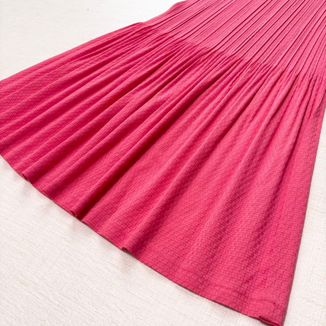 美品　プリーツプリーズ　チュニック　ノースリーブ　ピンク　サイズ3