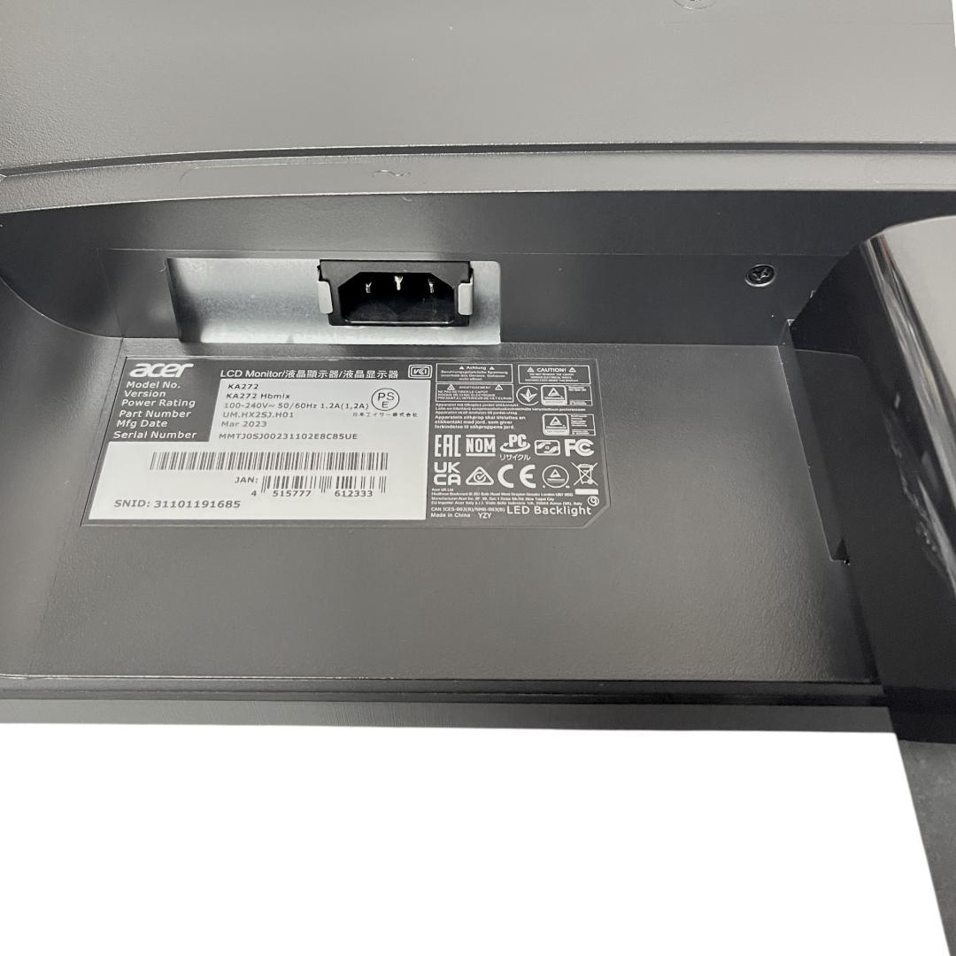 acer 27インチ 液晶モニター KA272Hbmix（2023年製）