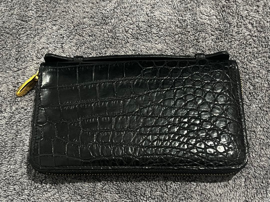 クロコダイル 本革 JRA オーガナイザー 手提げバッグ 財布