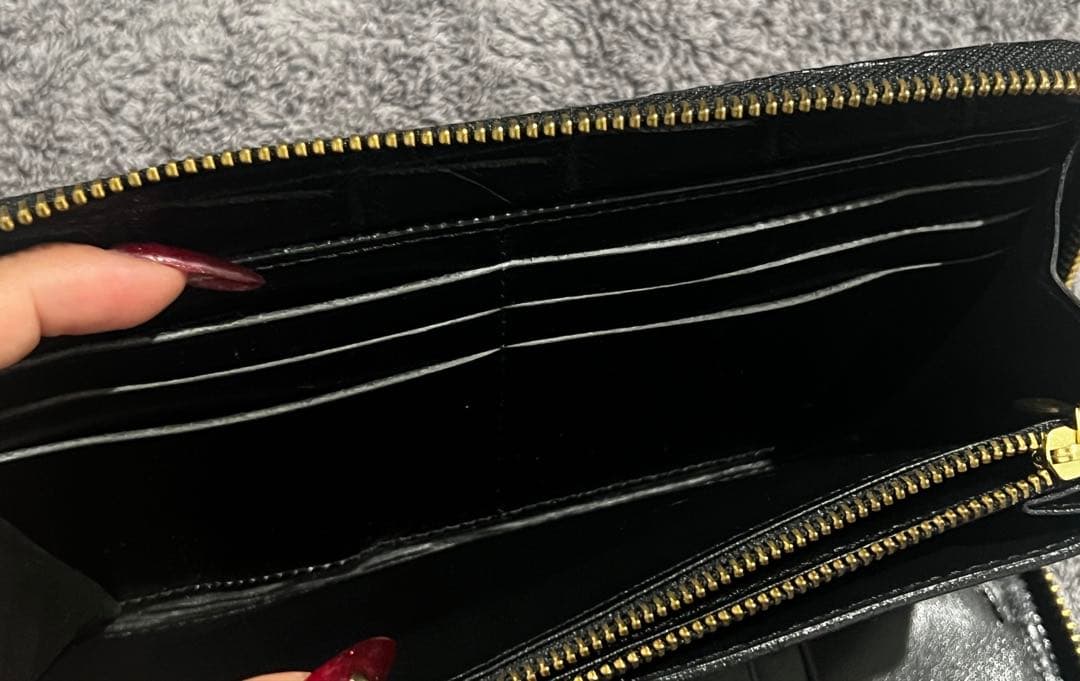 クロコダイル 本革 JRA オーガナイザー 手提げバッグ 財布