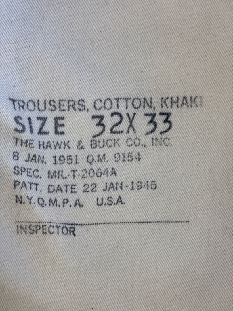 50s US.ARMY M-45 チノトラウザーパンツ 実物32×34 ベージュ