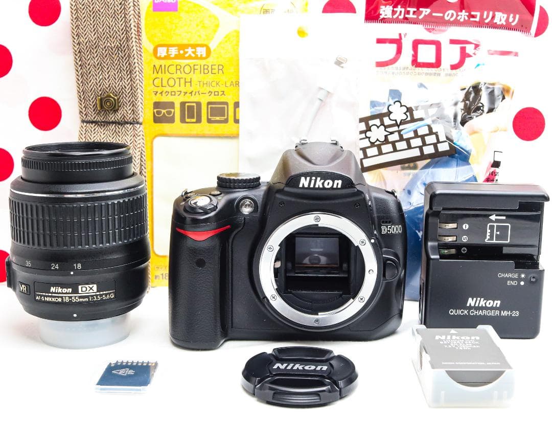 ニコン Nikon D5000❤スマホ転送OK❤動画撮影・自撮り可❤ダブルレンズ