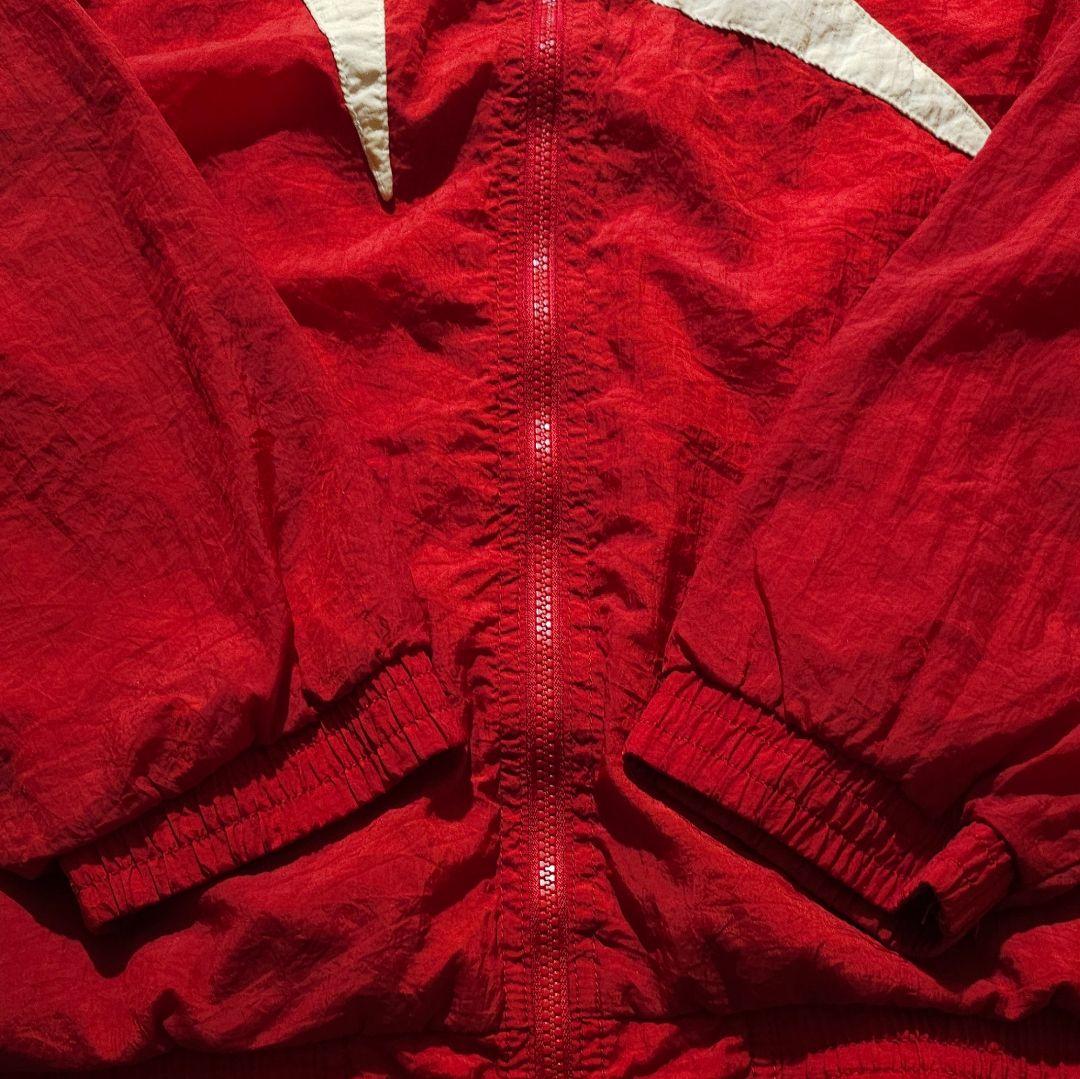 90s Reebok リーボック ナイロンジャケット 刺繍ロゴ 短丈 太アーム