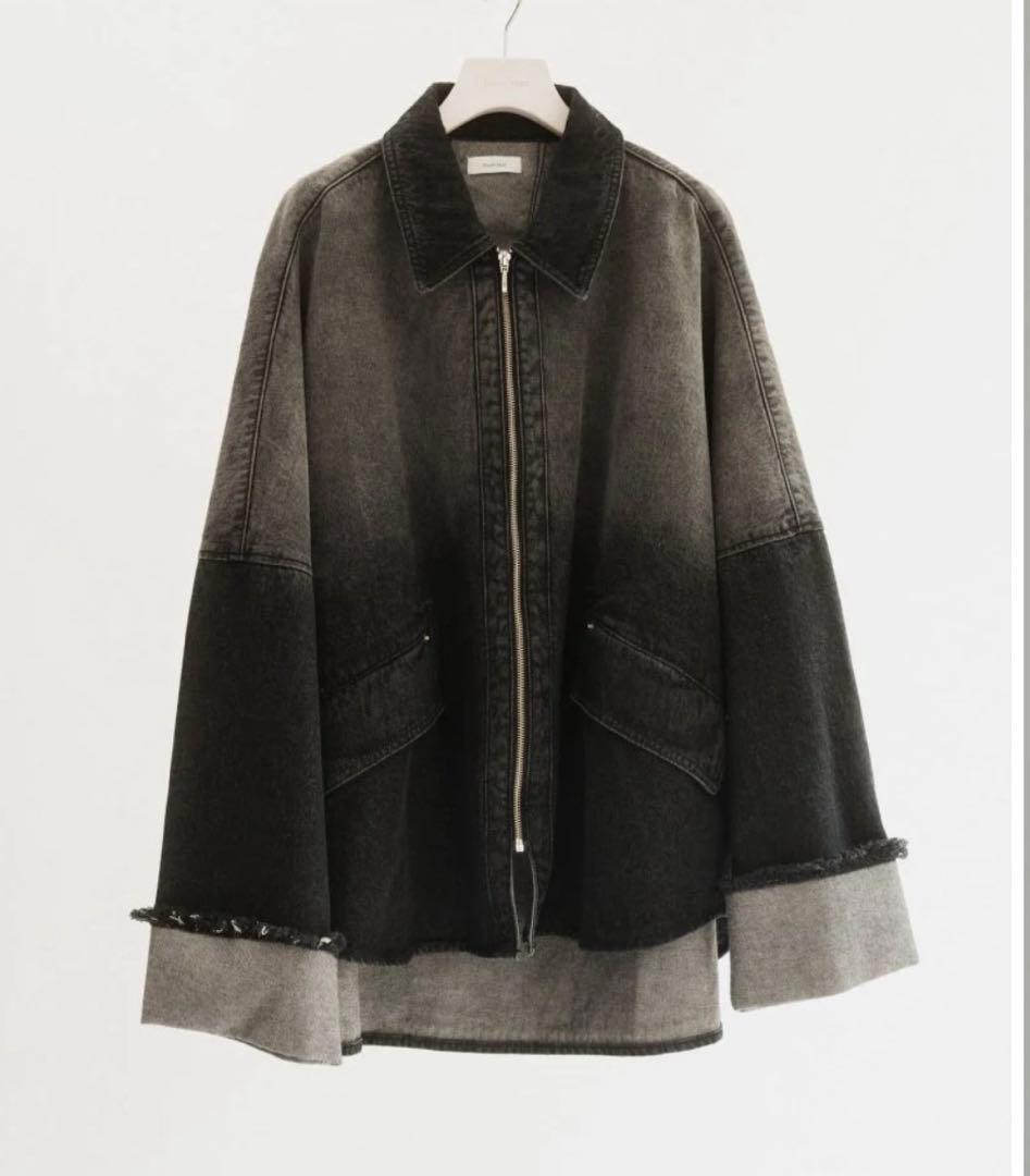 ◉送料無料　knuth marf デニムオーバーシャツジャケット　ブラックS