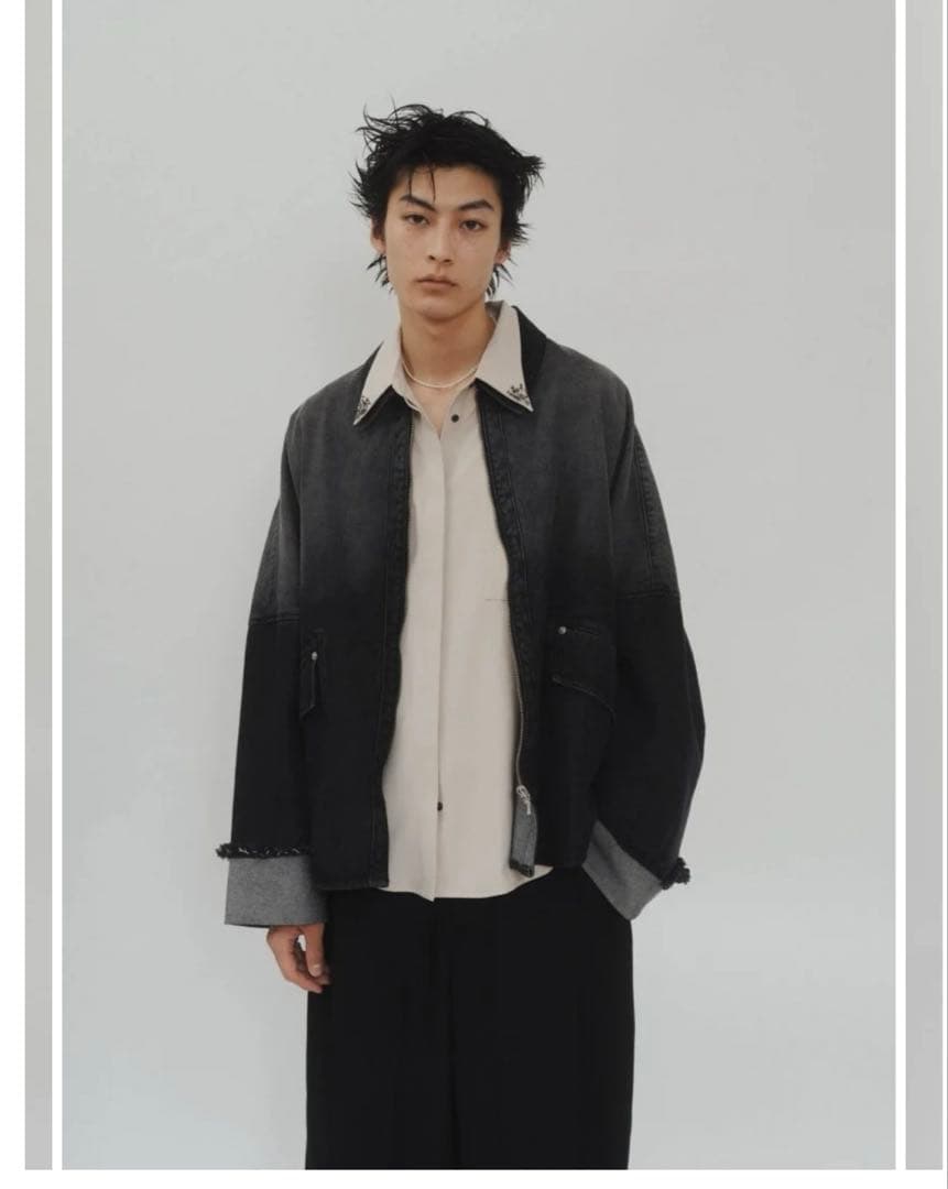 ◉送料無料　knuth marf デニムオーバーシャツジャケット　ブラックS