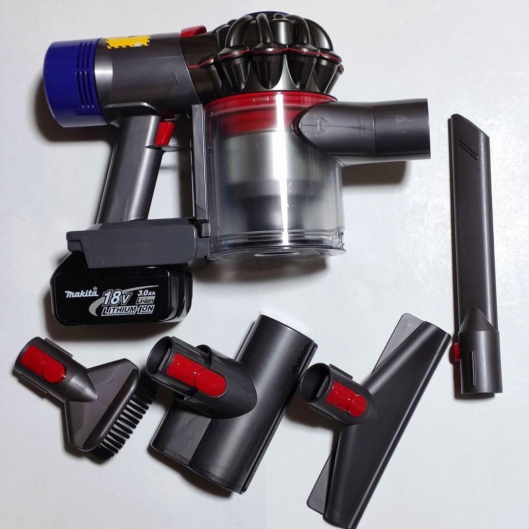 ダイソンSV10 V8掃除機＋マキタ18vアダプターセット 分解清掃済み 動作品