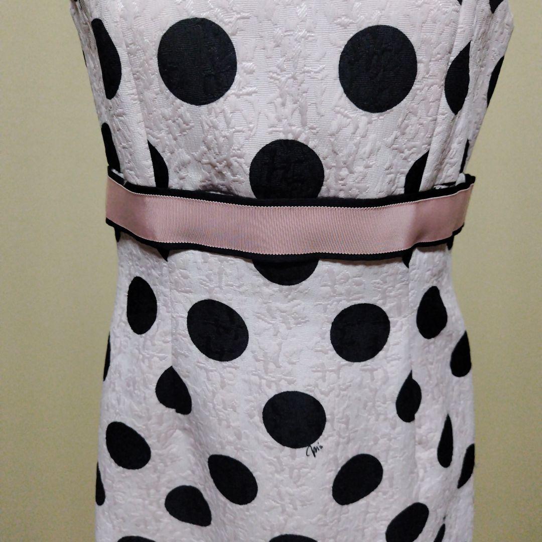 エムズグレイシー　水玉模様ひざ丈ワンピース　ストライプ柄のワンピース　2枚セット