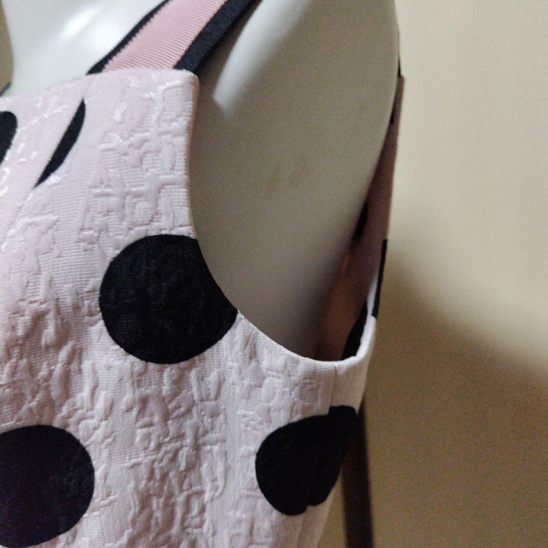 エムズグレイシー　水玉模様ひざ丈ワンピース　ストライプ柄のワンピース　2枚セット