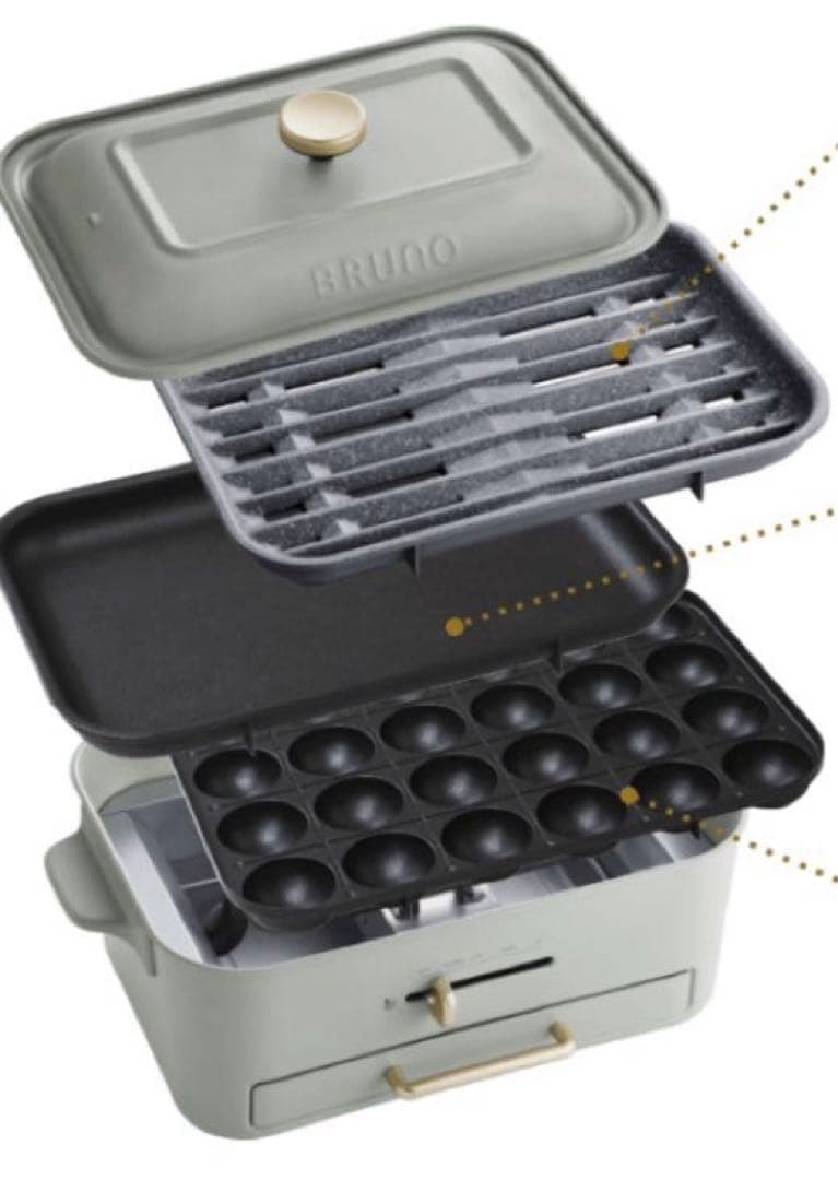 BRUNOコンパクトグリルホットプレートホットプレートBOE109新品