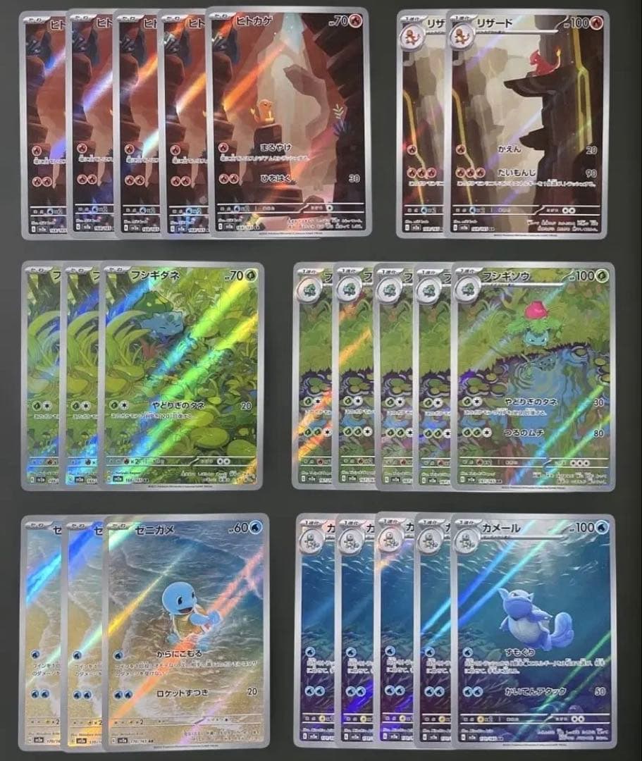 ヒトカゲ リザード フシギダネ フシギソウ ゼニガメ カメール AR 151