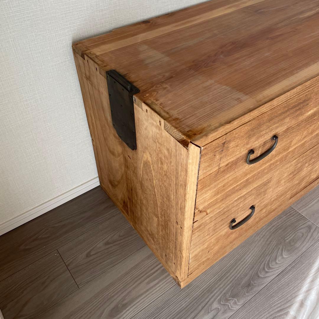 37)桐箪笥　アンティーク　チェスト　和箪笥　古家具　テレビ台　テレビボード