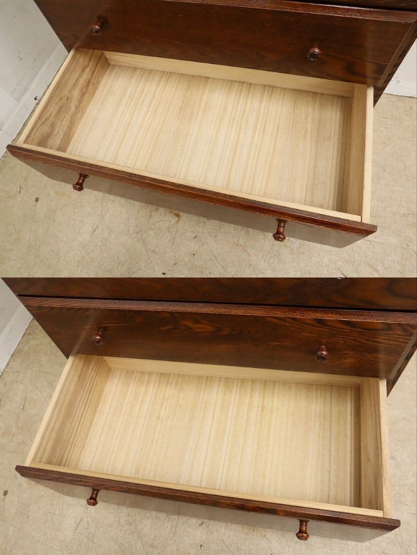 一*球様 高級 三越家具【ブルージュ】オーク材6段チェスト・整理タンス