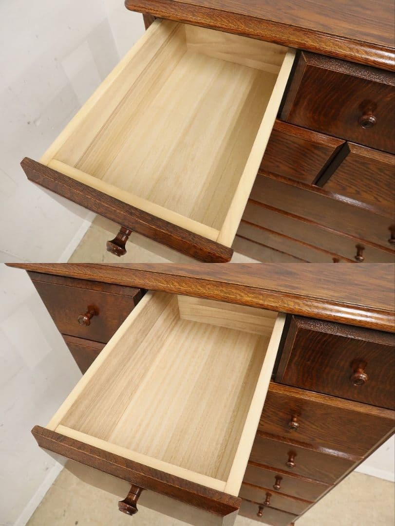 一*球様 高級 三越家具【ブルージュ】オーク材6段チェスト・整理タンス