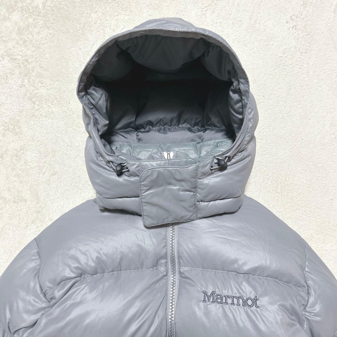 00s y2k marmot 短丈 ダウンジャケット グレー ドロコード付き