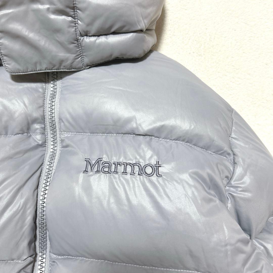 00s y2k marmot 短丈 ダウンジャケット グレー ドロコード付き