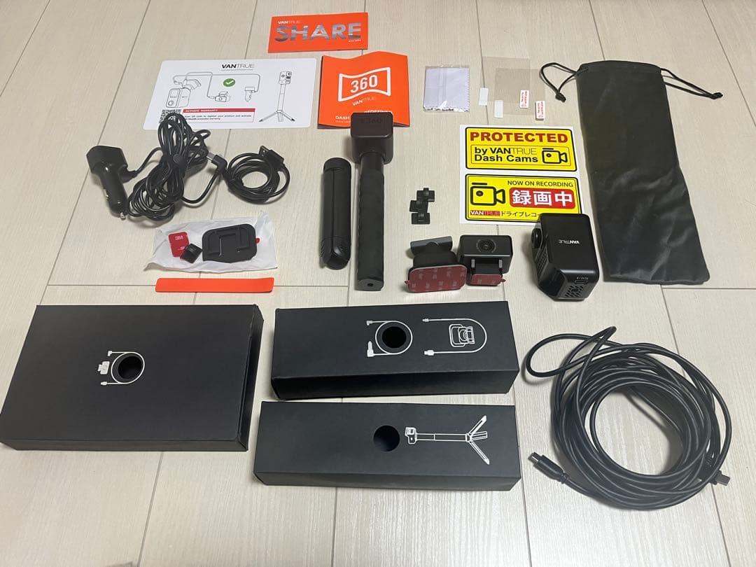 VANTRUE E360 ace ドライブレコーダー、ハードワイヤーキット付