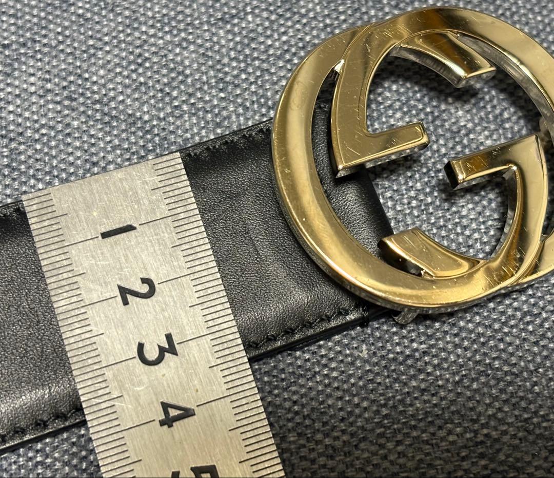 【最終値下げ】GUCCI ブラックレザー ベルト 65cm グッチ