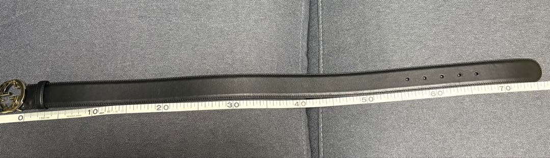 【最終値下げ】GUCCI ブラックレザー ベルト 65cm グッチ