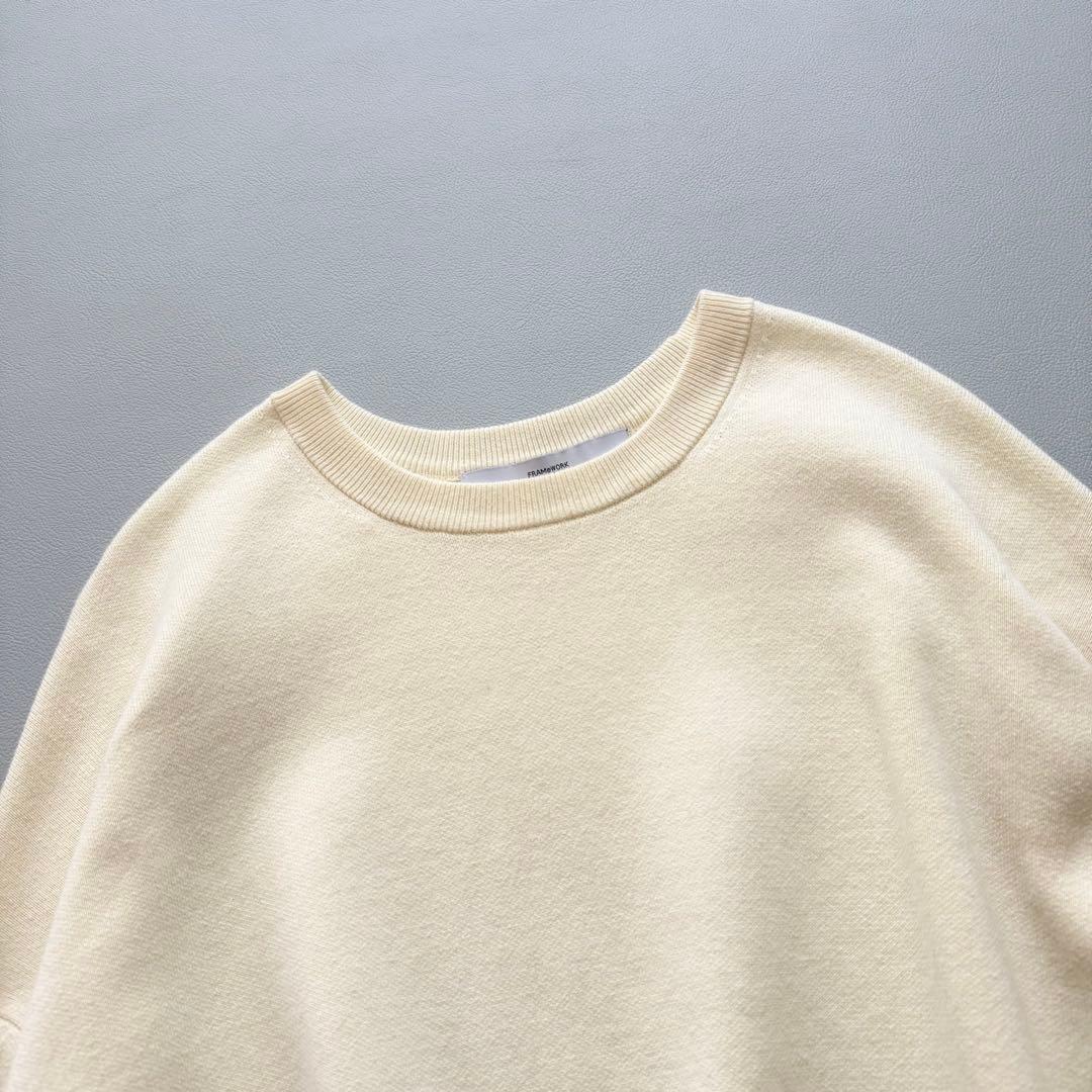 近年　FRAMeWORK ダブルジャガードプルオーバー オーバーサイズニット