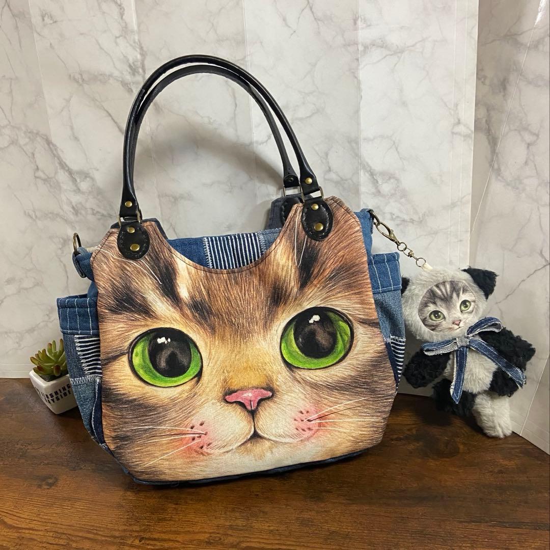 ね*】様 コヤンイサムチョン デニムリメイク【トートバッグ】パッチワーク ハンド