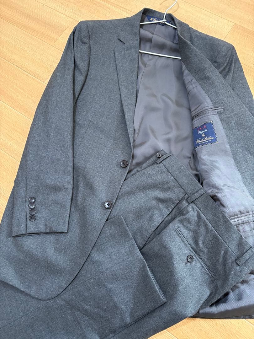 未使用　ブルックスブラザーズ　ウールフランネル　フィッツジェラルド　スーツ　39