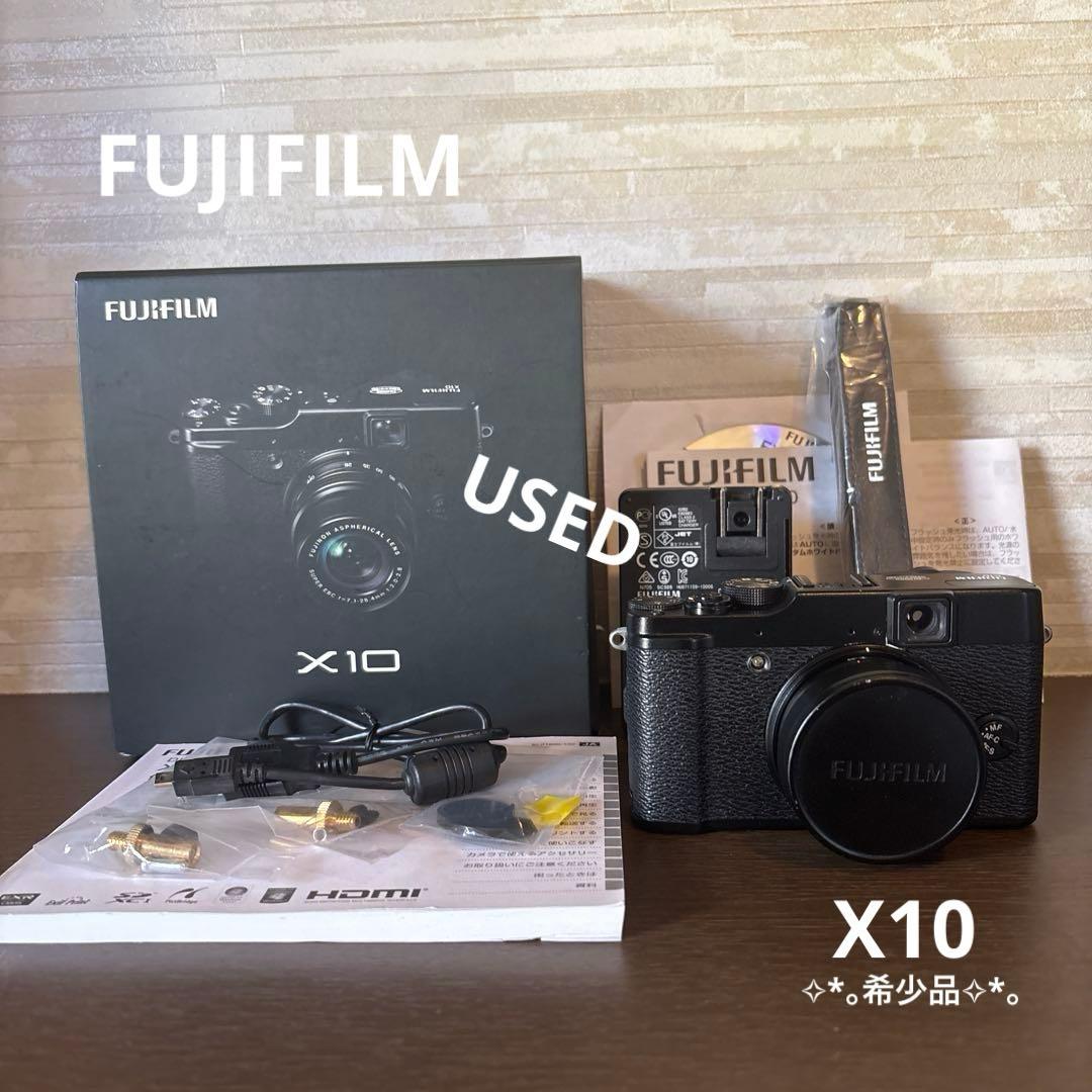 ✧*。希少品✧*。 FUJIFILM X10 中古 デジタルカメラ 箱あり