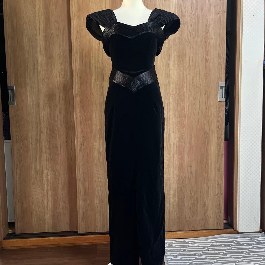 専用ローラアシュレイブラックベルベットナイトドレス