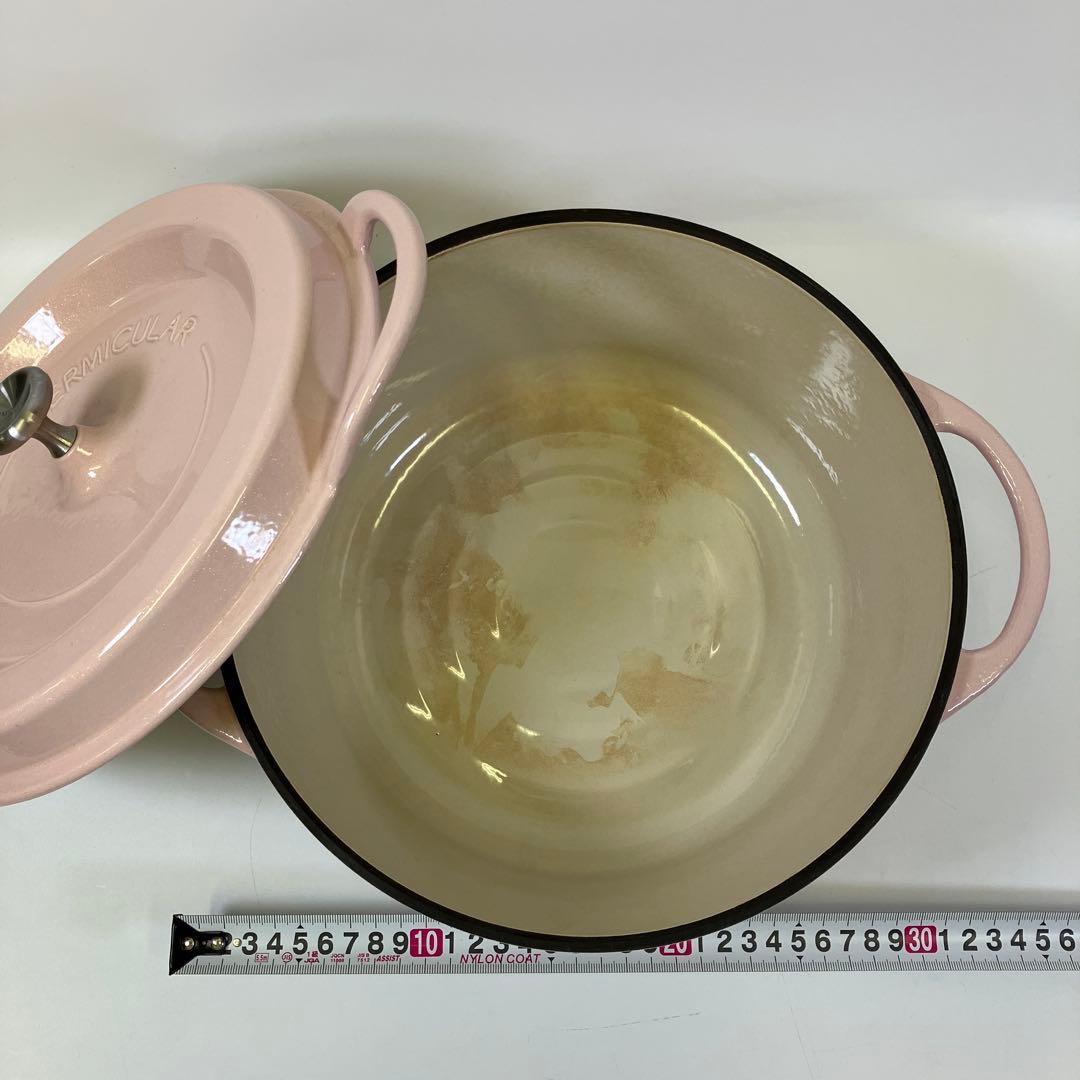 【中古】バーミキュラ オーブンポッド ラウンド 26ｃｍ ピンク