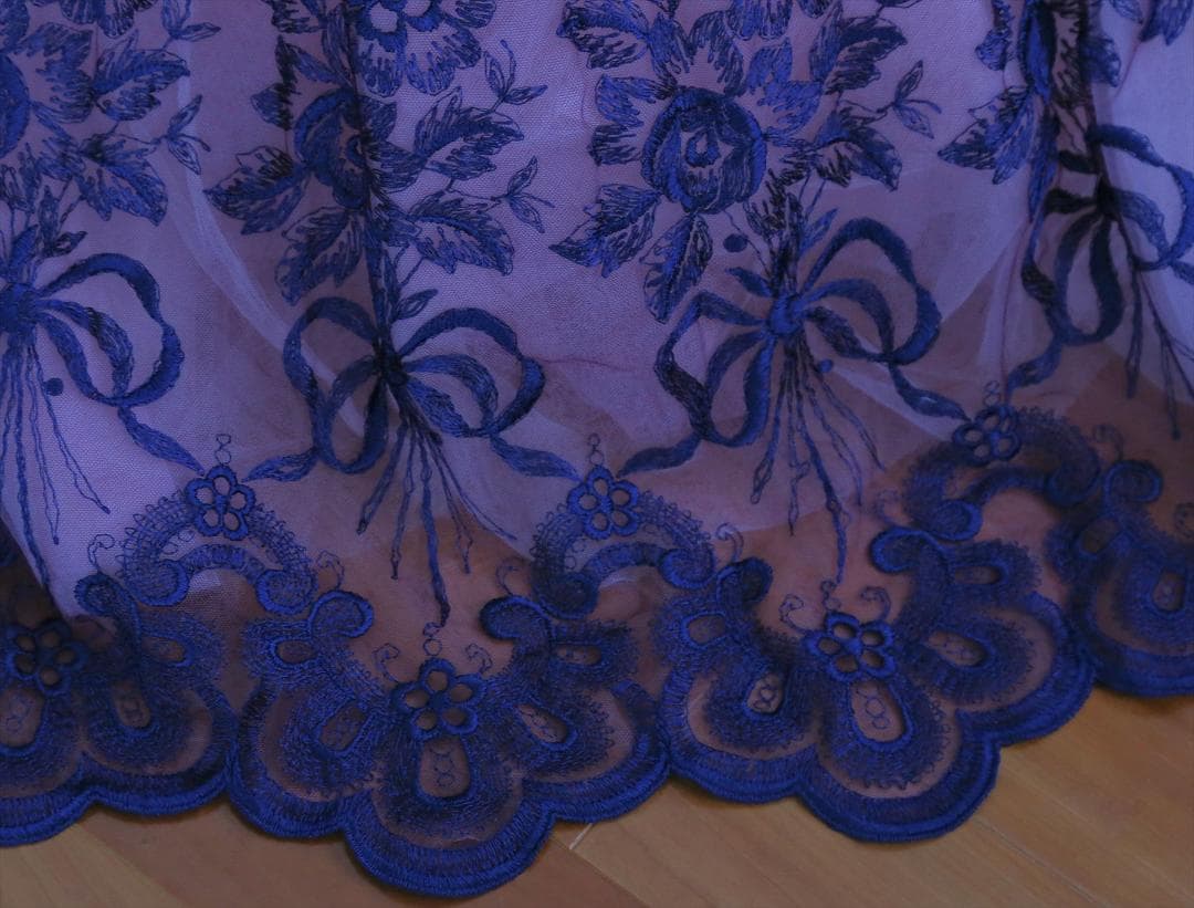 569グレースコンチネンタル高級ウエディングドレス7号9号11号紺カラードレス