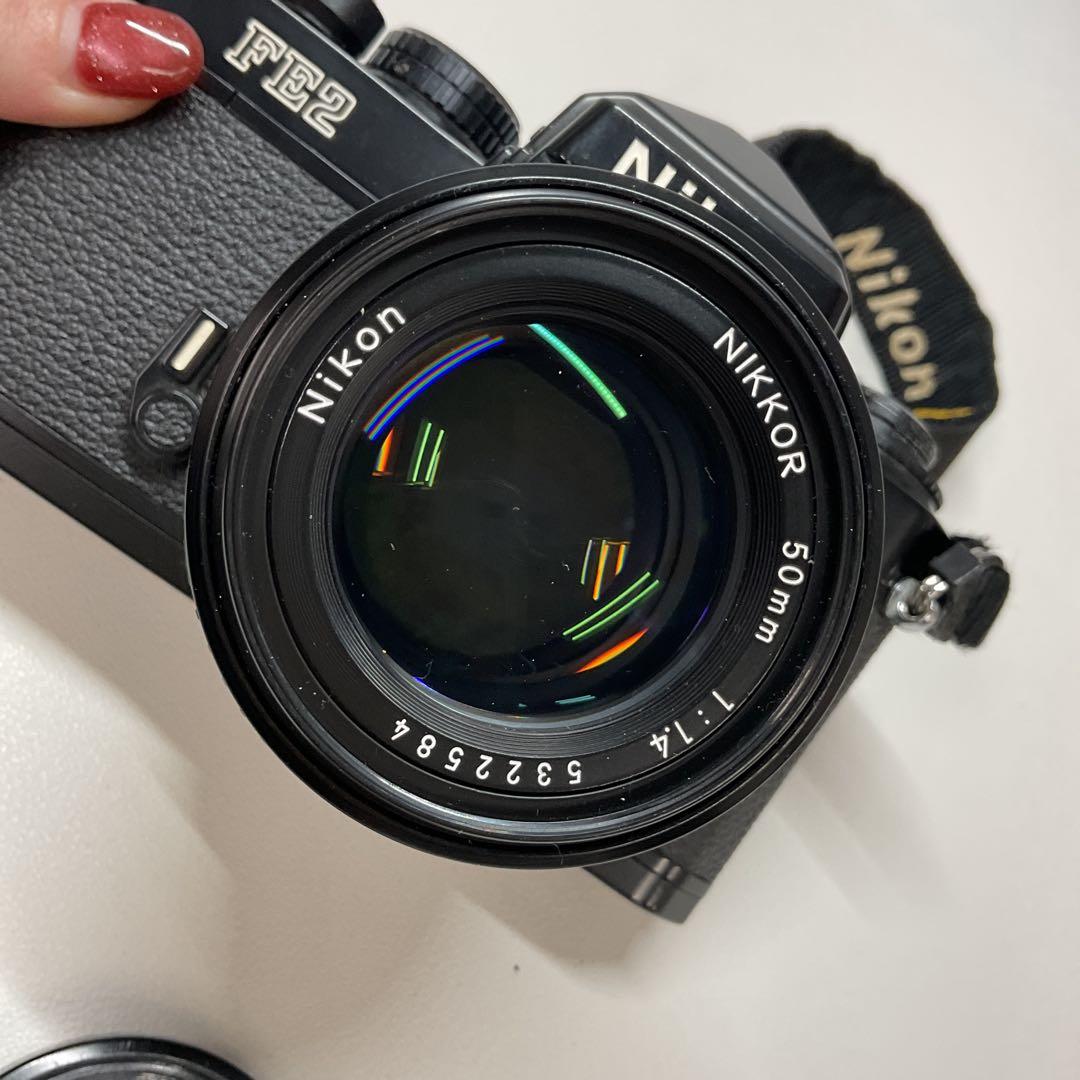 P1753 Nikon FE2 一眼レフカメラ Nikkor 50mmレンズ付き