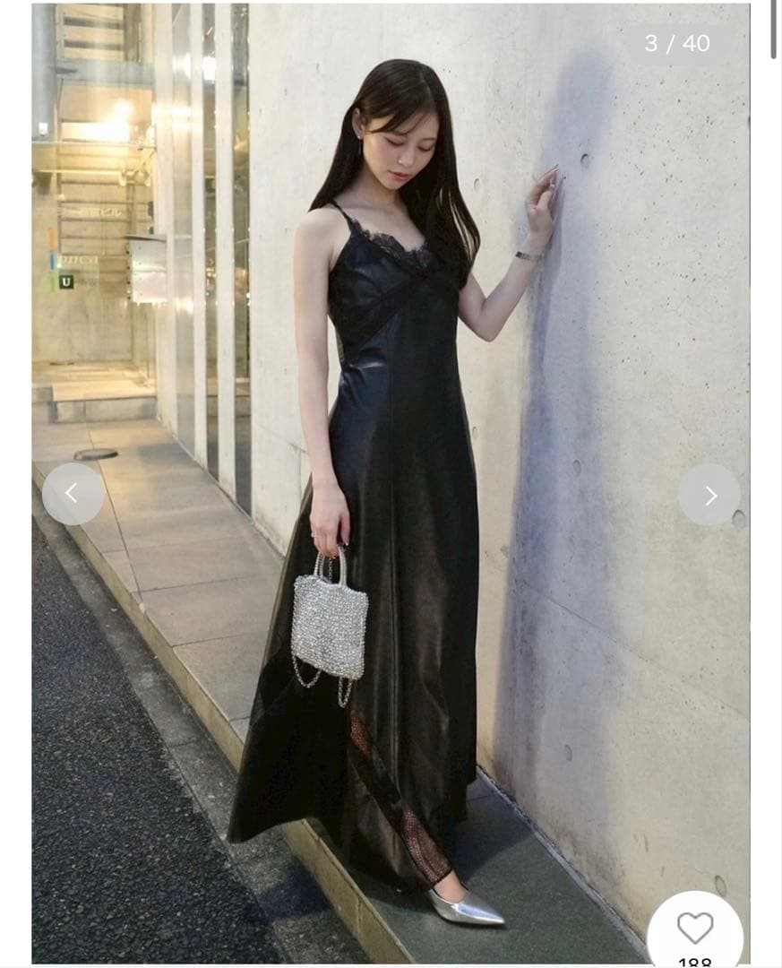 新品タグ付き　レーストリムスリップワンピース