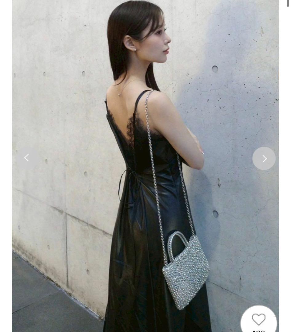 新品タグ付き　レーストリムスリップワンピース