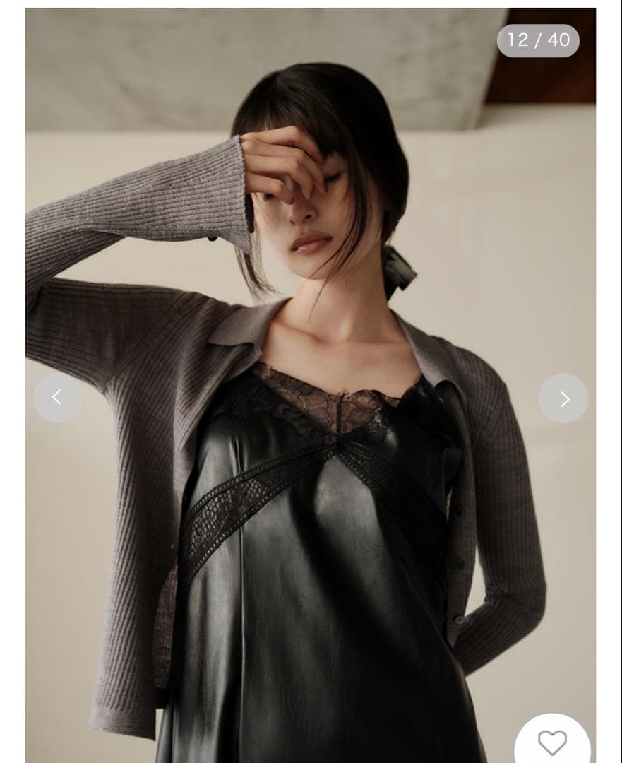 新品タグ付き　レーストリムスリップワンピース