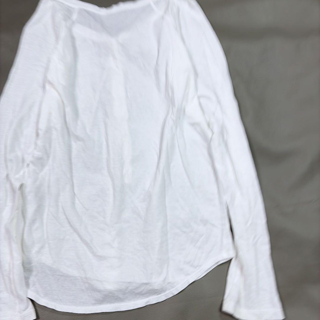 ドゥーズィエムクラス ヘンリーカットソー 白 無地 長袖