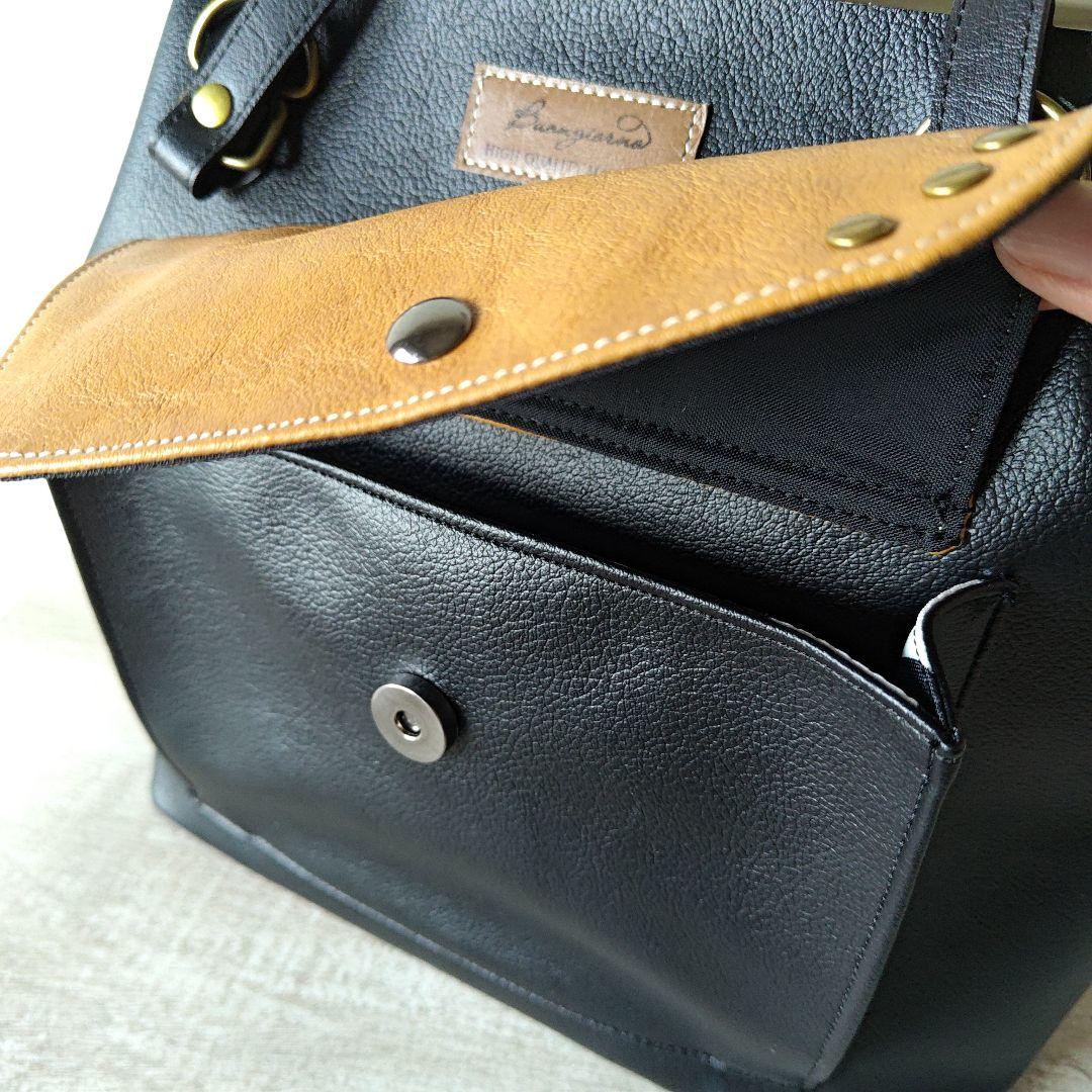 がま口バッグ　大きめ　ハンドメイド