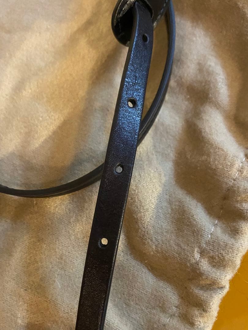 BOTTEGA VENETAボッテガヴェネタブラックレザーベルト 収納袋付き