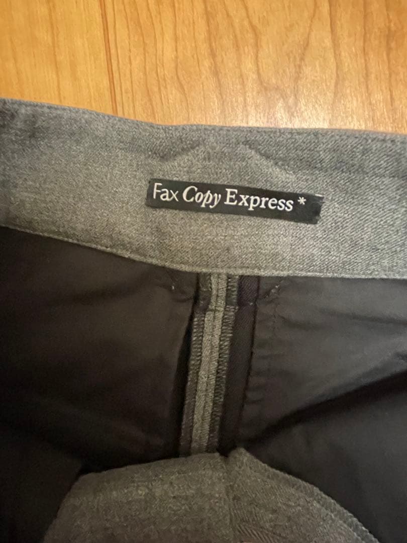fax copy express ワイドスラックス　ストレート　グレー