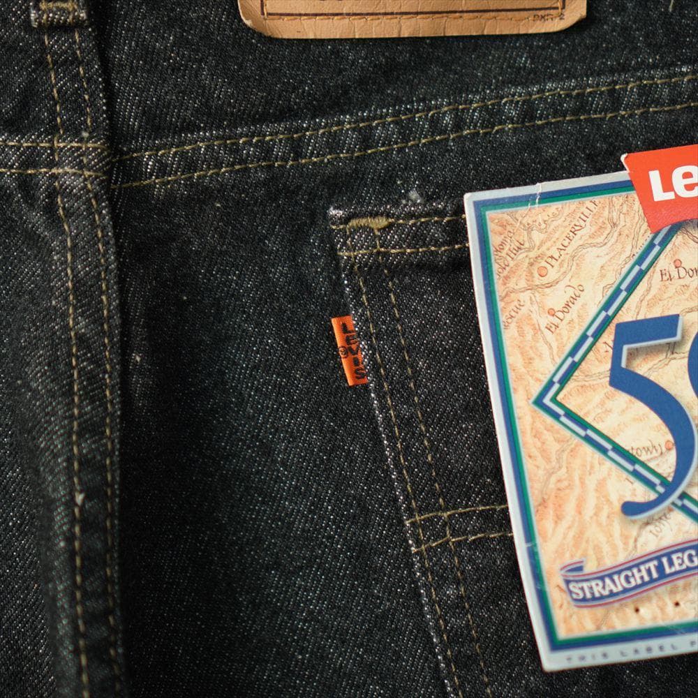 90s ビンテージ リーバイス 505 先染めブラックジーンズ デッドストック