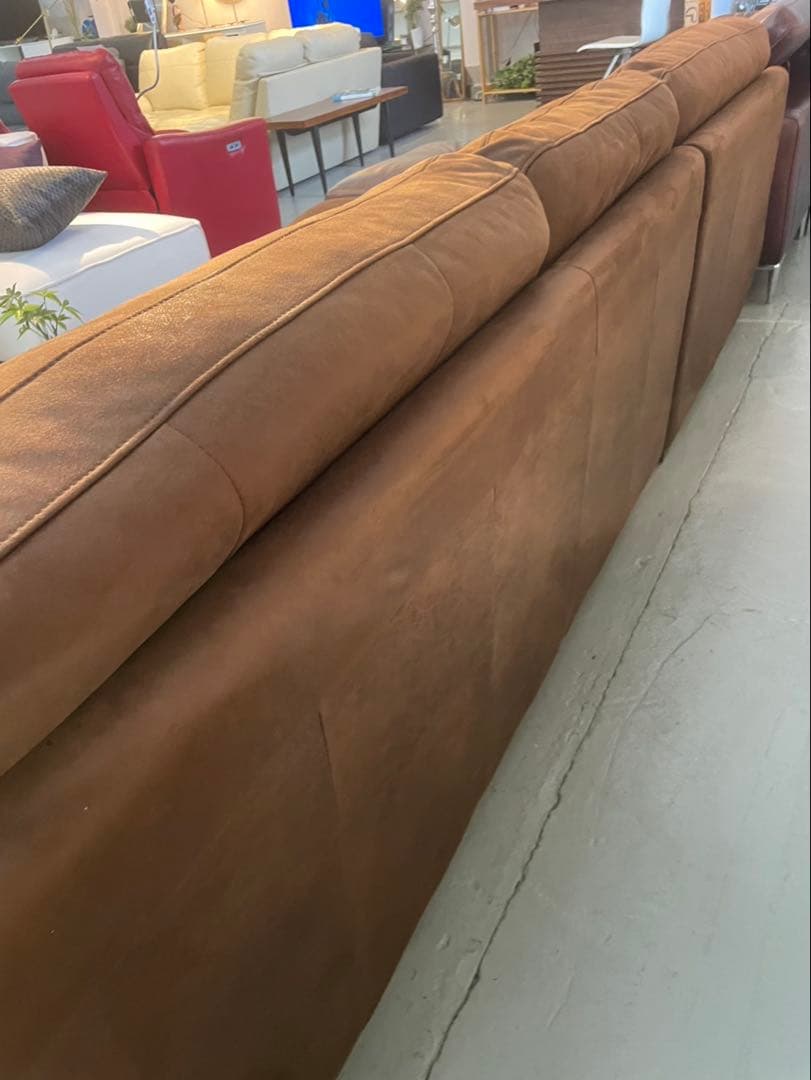 TMS　カウチソファ　レザーテックス　関家具　【展示品】