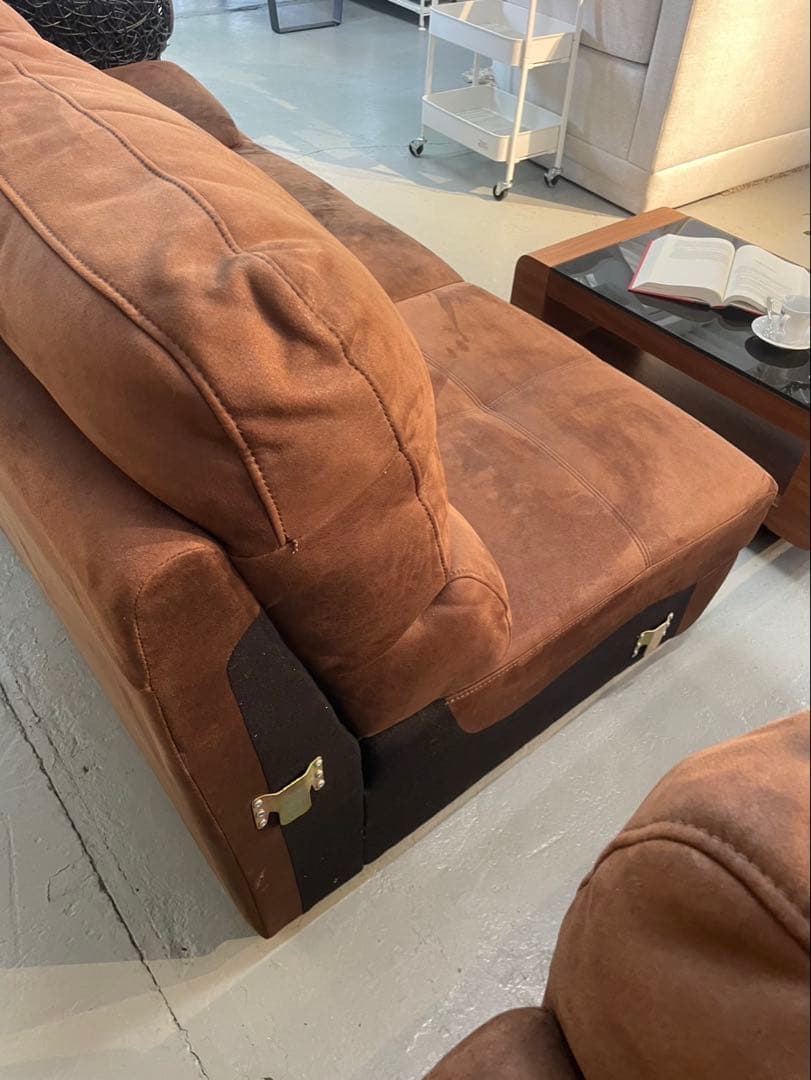 TMS　カウチソファ　レザーテックス　関家具　【展示品】