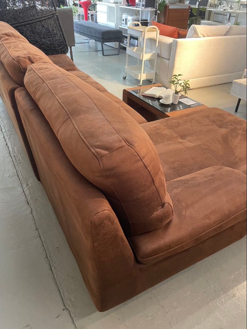 TMS　カウチソファ　レザーテックス　関家具　【展示品】